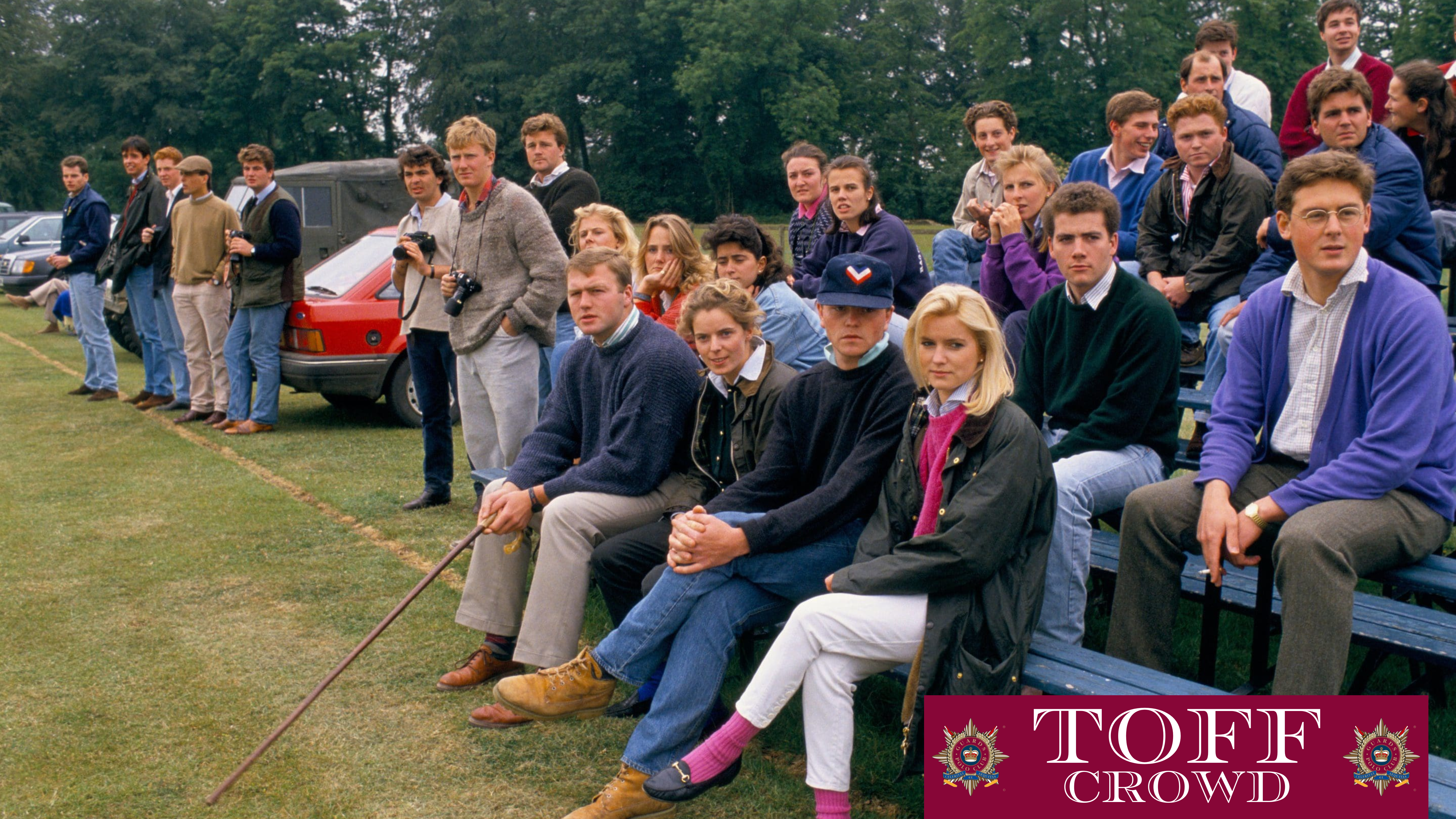 A preppy audience watching a polo match