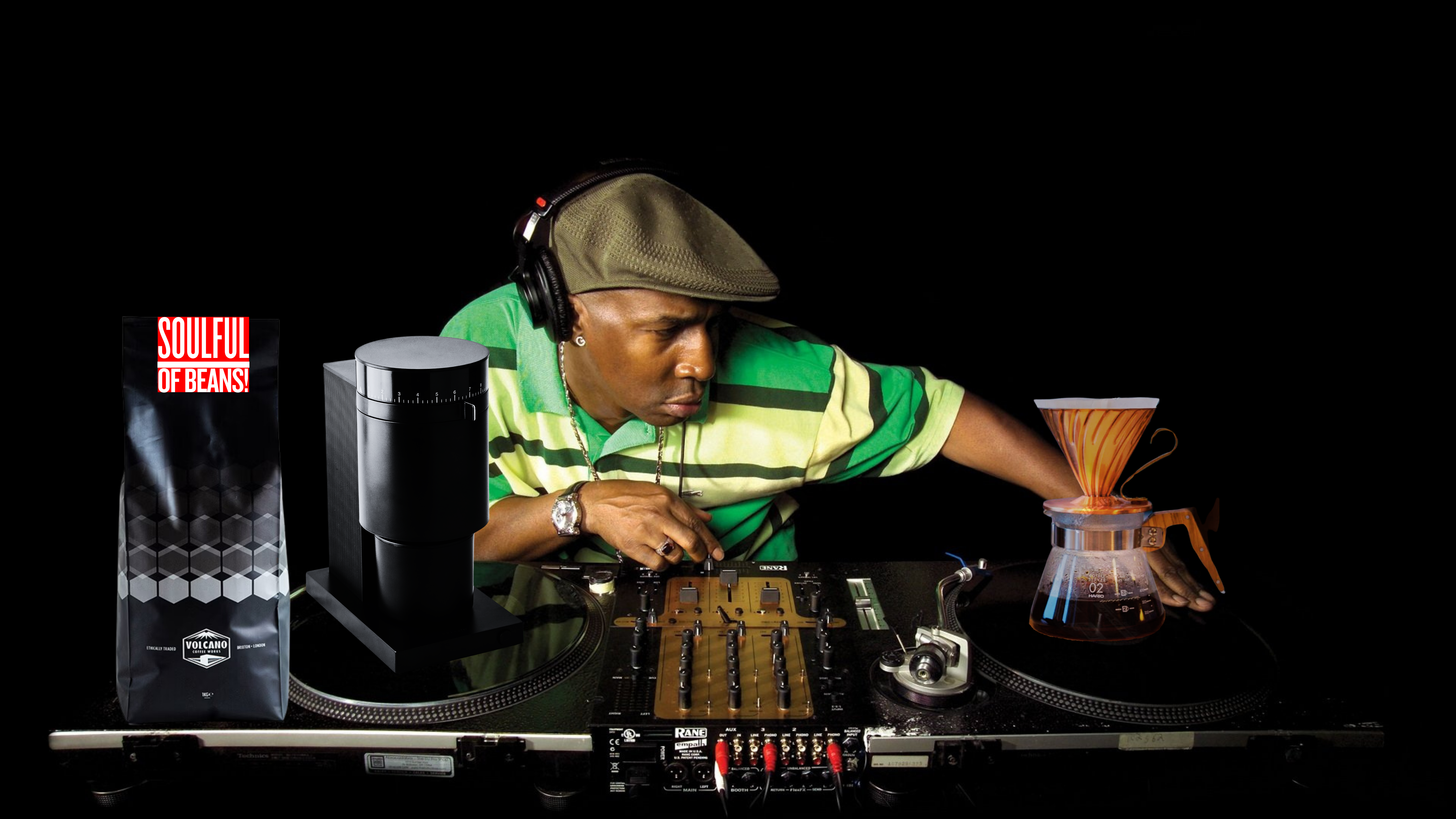 Grandmaster flash brewing coffee