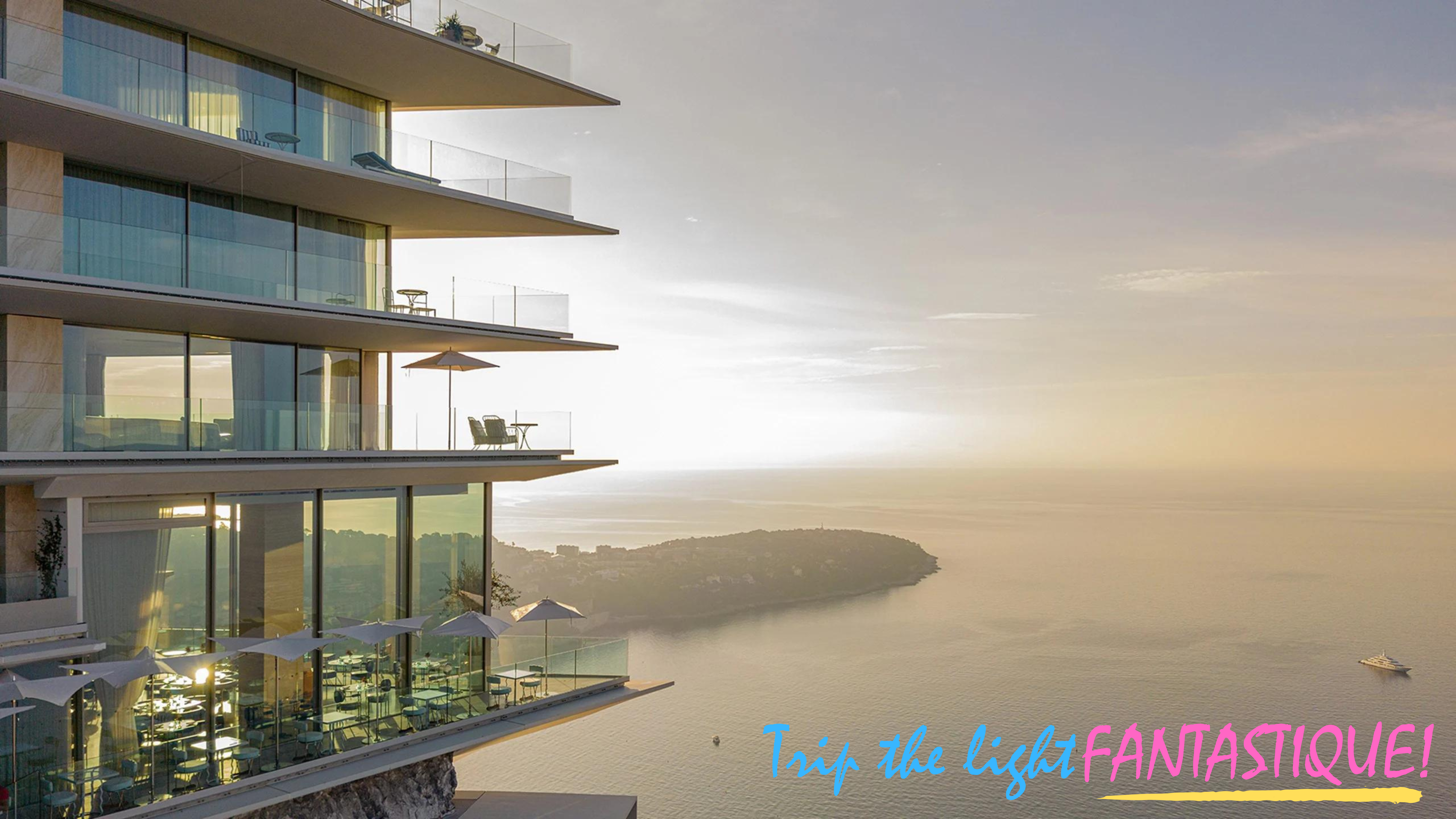 A breathtaking view of the hotel's balconies 